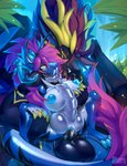 abdominal_bulge ahegao animal_genitalia animal_penis anthro anthro_on_feral areola balls bestiality big_balls big_breasts big_penis blue_body blue_nipples blush bodily_fluids breast_grab breast_play breasts breath chair_position claws clitoris collar cum duo erection feet female female_anthro female_on_feral female_penetrated feral feral_penetrating from_behind_position genital_fluids genitals glistening green_eyes hair hand_on_breast hand_on_hip horn huge_breasts huge_penis knot knot_bulge knotting large_penetration larger_feral larger_male latex licking living_condom long_hair looking_pleasured male male/female male_feral male_on_anthro male_penetrating male_penetrating_female membrane_(anatomy) membranous_wings neck_bulge nipple_dip nipples non-mammal_balls non-mammal_nipples nude open_mouth panting pectoral_bulge penetration penile penile_penetration penis penis_in_pussy precum purple_hair pussy restrained ridged_penis ridiculous_fit sex simple_background size_difference smaller_anthro smaller_female smaller_penetrated smile spread_legs spreading tail thick_thighs titfuck titfuck_through_body tongue tongue_out translucent translucent_body vaginal vaginal_fluids vaginal_knotting vaginal_penetration wings conditional_dnp oksara mythology aragottix_(aragottix) oksara_(character) dragon goo_creature mythological_creature mythological_scalie scalie hi_res