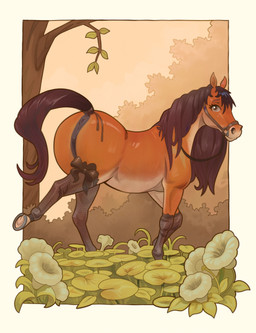 animal_genitalia animal_vulva anus bow_(feature) butt clothing equine_anus equine_genitalia equine_vulva female female_feral feral flower genitals hooves horse_tail legwear lingerie_on_feral looking_at_viewer mane nature nature_background plant puffy_anus solo stockings vulva conditional_dnp jotun22 equid equine horse mammal 2026 hi_res