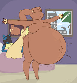Rating: q
ID: 5707343
Date: 2025-07-13 23:19:35 -0400
Status: pending
Score: 4
2012 anthro axlwisp bed belly big_belly breasts brown_body brown_fur duo female fur furniture generation_4_pokemon hi_res inside lopunny lucario male nintendo pokemon pokemon_(species) pregnant pregnant_female window post #5707343