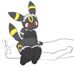 anthro bottomless bra butt butt_smother clothed clothing dislocation duo facesitting female legwear maid_uniform male male/female no_underwear simple_background sitting_on_another slightly_chubby smothering text thigh_highs underwear uniform white_background worried zamuzaza2 nintendo pokemon eeveelution generation_2_pokemon human mammal pokemon_(species) umbreon japanese_text