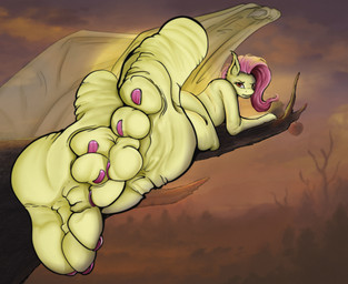 anthro barefoot colored_nails feet female foot_fetish foot_focus humanoid_feet looking_back mane nails pink_mane pink_nails plantigrade soles solo toes wings wrinkled_feet wrinkles robinthefox friendship_is_magic hasbro my_little_pony mythology flutterbat_(mlp) fluttershy_(mlp) bat_pony equid equine mammal mythological_creature mythological_equine pegasus absurd_res hi_res