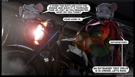 anthro breasts clothed clothed_anthro clothed_female clothed_male clothing coat coat_cape dialogue duo female fur hair male motorcycle speech_bubble text topwear vehicle white_body white_fur white_hair reindeerviking petruz_(modeler) ren_(petruz) shizu_(petruz) mammal murid murine rat rodent 3d_(artwork) digital_media_(artwork) english_text hi_res source_filmmaker_(artwork) mother_(lore) mother_and_child_(lore) mother_and_son_(lore) parent_(lore) parent_and_child_(lore) parent_and_son_(lore) son_(lore)