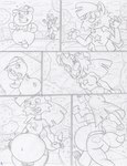 after_vore anthro belly big_belly bottomwear breasts clothing denim denim_bottomwear denim_clothing duo female female_pred jeans outside overweight pants vore virus-20 wendy_wolf_(virus-20) canid canine canis domestic_pig mammal suid suine sus_(pig) wolf 2022 comic sketch