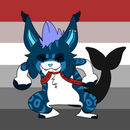 ambiguous_gender anthro chest_tuft ear_piercing ear_ring fur multicolored_body multicolored_fur piercing pose ring_piercing silly solo text tuft white_arms white_body white_fur white_legs muttrub lumi_(muttrub) aquatic cetacean dolphin felid feline hybrid lynx mammal oceanic_dolphin orca toothed_whale 1:1 english_text full-length_portrait hi_res portrait