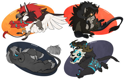anthro antlers beak black_body black_claws black_fur black_sclera blue_eyes blue_markings blue_pawpads blue_tongue brown_antlers brown_eyes chibi claws fangs feathers feral fur glowing glowing_eyes grey_beak grey_body grey_fur grey_hair grey_hooves grin hair hooves horn male markings nude open_mouth pawpads red_hair red_sclera ridged_horn simple_background smile solo spots spotted_body spotted_fur striped_body striped_fur stripes tail tail_tuft teeth text tongue tuft white_body white_claws white_feathers white_wings wings kardinaluz avian equid equine horse mammal species_request artist_name full-length_portrait portrait sketch_page