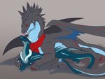 duo feathers female feral fur licking male male/female tongue sinpufff mythology arkylite aysu_(roxannetheokami) dragon feathered_dragon feathered_scalie furred_dragon furred_scalie mythological_creature mythological_scalie scalie 4:3