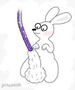 anthro ball_bulge balls belly big_balls big_penis biped blush cock_vore emanata erection foreskin genitals glans humanoid_genitalia humanoid_penis infestation infesticles kneeling larva male navel parasite penile penis pipelining rabbit_ears raised_arms simple_background solo squiggle_mouth tube unwilling_pred urethral urethral_bulge vore white_background white_body wide_eyed pincoosh arthropod insect lagomorph leporid maggot mammal rabbit 5:6 alternate_version_at_source digital_media_(artwork) signature