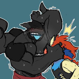 anthro armpit_fetish armpit_musk armpit_sniffing biceps black_body blue_tongue bodily_fluids body_worship duo larger_male male male/male muscle_worship muscular muscular_male musk size_difference smaller_male sniffing sweat tongue tongue_out triceps wings snomflakes nintendo pokemon equid equine generation_5_pokemon keldeo keldeo_(ordinary_form) legendary_pokemon mammal pokemon_(species) scalie zekrom 1:1 hi_res