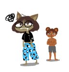 aliasing anthro bear canid canine canis cha_hieun clothed clothing digital_media_(artwork) domestic_dog duo eyewear female glasses kim_soohyun male male/female mammal pipepo tired