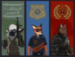 ak-47 ak_platform assault_rifle communism electronics eyewear flag fr_f2 gas_mask gun male mask military police politics radio ranged_weapon red_star rifle sniper sunglasses terrorism text weapon aleone disney zootopia bovid canid canine caprine dhole domestic_sheep fox mammal sheep arabic_text translated