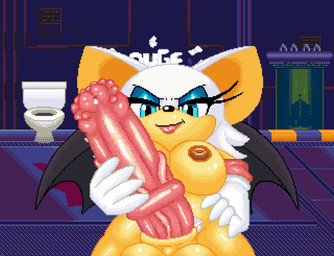 anthro big_breasts big_penis breasts erection genitals gynomorph intersex penis solo catinheat project_x_love_potion_disaster sega sonic_the_hedgehog_(series) rouge_the_bat bat mammal digital_media_(artwork) hi_res pixel_(artwork)
