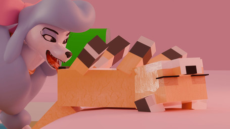 animal_genitalia animal_vulva big_bow black_eyes black_nose black_vulva blocky_body blocky_snout blue_body blue_fur canine_genitalia canine_vulva cunnilingus duo eyelashes eyes_closed female female/female feral feral_on_feral fur genitals leg_markings legs_up licking long_eyelashes lying markings on_back open_mouth open_smile oral orange_body orange_fur orange_tail pink_bow quadruped red_tongue sex smile snout socks_(marking) spread_legs spreading tail tail_down teeth tongue vaginal vulva water wet wet_body wet_fur white_body white_fur white_inner_ear swoomy disney microsoft minecraft mojang oliver_and_company xbox_game_studios georgette_(disney) mango_(digitoxici) canid canine canis domestic_dog fox fox_(minecraft) mammal poodle 16:9 2026 3d_(artwork) colored digital_media_(artwork) hi_res widescreen