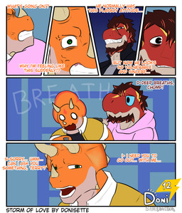 anthro asphyxiation beard bone_frill chibi choking clothing deep_breath dialogue duo facial_hair flashback frill_(anatomy) heart_pupils heart_symbol hoodie horn hug love male male/male personality_change text topwear donisette dinosaur_king_(series) chomp_(dinosaur_king) terry_(dinosaur_king) ceratopsian ceratopsid chasmosaurine dinosaur marginocephalian ornithischian prehistoric_species reptile saurischian scalie theropod triceratops tyrannosaurid tyrannosauroid tyrannosaurus tyrannosaurus_rex absurd_res comic english_text hi_res