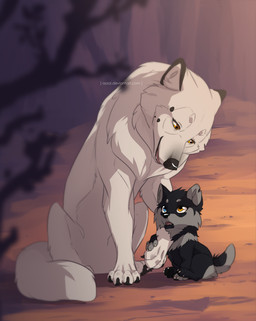 age_difference black_body black_claws black_fur black_pawpads blue_eyes cheek_tuft claws duo eye_contact facial_tuft female feral fur grey_body grey_claws grey_fur heterochromia larger_female long_snout looking_at_another older_female on_ground open_mouth open_smile orange_eyes outside pawpads plant sitting size_difference smaller_female smile smiling_at_another snout tail tree tuft white_body white_fur younger_female azzai canid canine canis mammal wolf 2016 colored digital_drawing_(artwork) digital_media_(artwork) shaded daughter_(lore) mother_(lore) mother_and_child_(lore) mother_and_daughter_(lore) parent_(lore) parent_and_child_(lore) parent_and_daughter_(lore)