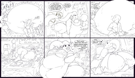 anthro belly big_belly big_breasts big_butt breasts butt dialogue female group huge_belly male obese overweight sitting sitting_on_another speech_bubble text axlwisp nintendo pokemon anon jackie_(axlwisp) generation_4_pokemon human lopunny mammal pokemon_(species) 2020 absurd_res comic english_text hi_res