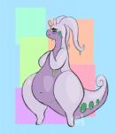 antennae_(anatomy) belly big_belly blush eyelashes female feral green_eyes navel slime solo standing star_eyes tail thick_tail thick_thighs wide_crotch wide_hipped_female wide_hipped_feral wide_hips liquidrat mythology nintendo pokemon dragon generation_6_pokemon goodra mythological_creature mythological_scalie pokemon_(species) scalie 2019