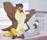 abdominal_bulge anal anal_penetration anthro balls beak duo genitals hair humanoid_genitalia humanoid_penis male male/male male_penetrated male_penetrating male_penetrating_male muscular muscular_male nude penetration penis sex anti_dev disney ducktales ducktales_(2017) falcon_graves mark_beaks african_grey afrotropical_parrot avian bird falcon falconid mammal parrot true_parrot digital_media_(artwork) hi_res