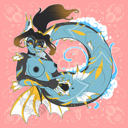 anthro anus female genitals solo split_form teratophilia vulva zombie_maykr mermay nintendo pokemon aquatic merfolk species_request 1:1 digital_media_(artwork) hi_res tagme