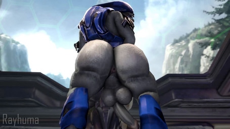anus armor balls bedroom_eyes big_balls big_butt bottomless butt clothed clothing digitigrade genitals grey_body humanoid_genitalia humanoid_penis looking_at_viewer male mountain_background narrowed_eyes penis perineum presenting presenting_anus presenting_hindquarters rear_view seductive shaking_butt solo swinging_penis thick_thighs twerking wiggling_butt yellow_eyes rayhuma akkoarcade_(modeler) halo_(series) microsoft xbox_game_studios alien sangheili scalie 16:9 2021 3d_(artwork) 3d_animation animated digital_media_(artwork) high_framerate no_sound short_playtime source_filmmaker_(artwork) video widescreen