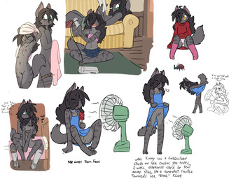 amputee anthro biped black_body black_fur blush clothed clothing clothing_lift crossed_legs cuddling dialogue digitigrade disability dress dress_lift duo electric_fan eyes_closed female food fur genitals grey_body grey_fur hair hands_together hug hugging_another hugging_from_behind larger_male loli long_hair male male/female melting midriff multicolored_body multicolored_fur navel no_underwear nude one_eye_closed oscillating_fan panties popsicle prosthetic simple_background sitting size_difference smaller_female smile standing striped_body striped_fur stripes sundress text two_tone_body two_tone_fur underwear undressing upskirt vulva white_background wink young young_anthro domovoi_lazaroth camp_pines kimmy_(domovoi_lazaroth) vee_(domovoi_lazaroth) domestic_cat felid feline felis mammal 2017 digital_media_(artwork) english_text multiple_images sketch translated cousins_(lore) incest_(lore)