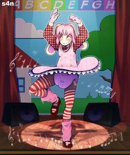 abdl age_regression ageplay alphabet anthro ballerina ballet blush blush_lines bottomwear breasts checkered checkered_clothing checkered_shirt checkered_topwear clean_diaper clothed clothing dance_shoes dancewear dancing demi-pointe_shoes diaper diaper_fetish diaper_under_clothing dress female footwear fur hair infantilism legwear notes pattern_clothing pattern_shirt pattern_topwear rabbit_ears raised_arm raised_clothing raised_dress raised_leg regression roleplay shirt shoes skirt smile solo sound_effects sound_system stockings striped_clothing stripes tail text theater topwear wearing_diaper wetness_indicator s4n fan_character lagomorph leporid mammal rabbit absurd_res digital_media_(artwork) english_text hi_res
