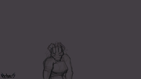 animated_gif anthro clothing female hair hammer horn muscular muscular_female solo swing tools echros mythology koramesa_(echros) dragon mythological_creature mythological_scalie scalie 16:9 animated short_playtime sketch widescreen