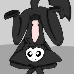 anthro featureless_feet featureless_hands feet genitals knot knotted_penis male penis simple_background upside_down cintruwz changed_(video_game) puro_(changed) 1:1 hi_res