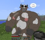 absurd_res anthro barazoku bovid bovine cattle dumbandgreen genitals hi_res male mammal muscle_tone muscular muscular_anthro nipples nude_anthro penis solo