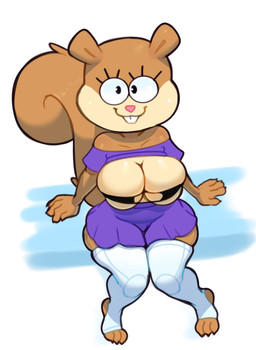 3_toes anthro big_breasts bikini black_bikini black_clothing black_eyes black_swimwear bottomwear breast_squish breasts brown_body brown_fur buckteeth claws clothed clothing eyelashes feet female front_view fur happy high-angle_view legwear looking_at_viewer pink_nose purple_bottomwear purple_clothing purple_skirt purple_topwear raised_clothing raised_shirt raised_topwear shirt simple_background sitting skirt smile solo squish stirrup_legwear stirrup_stockings stockings swimwear tan_body tan_fur teeth thick_thighs toe_claws toeless_legwear toes toony topwear two-piece_swimsuit white_background white_clothing white_legwear white_stockings wide_hips somescrub nickelodeon spongebob_squarepants sandy_cheeks eastern_grey_squirrel grey_squirrel mammal rodent sciurid tree_squirrel absurd_res hi_res