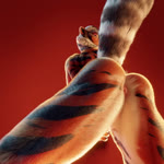 anthro anus black_stripes breasts butt butt_focus female fluffy fluffy_tail fur genitals looking_at_viewer looking_back looking_back_at_viewer moan muscular muscular_anthro muscular_female nude orange_body orange_fur presenting presenting_hindquarters presenting_pussy pussy red_background red_eyes seductive shaking_butt simple_background small_breasts solo stripes tail yellow_sclera picti invadernoodles_(va) dreamworks kung_fu_panda master_tigress felid mammal pantherine tiger 1:1 2023 3d_(artwork) 3d_animation animated digital_media_(artwork) short_playtime sound voice_acted webm