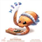 ambiguous_gender feral food makizushi nigirizushi simple_background solo sushi text white_background piper_thibodeau cephalopod coleoid cuttlefish decapodiform marine mollusk digital_media_(artwork) digital_painting_(artwork) english_text painting_(artwork) url