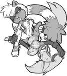 anthro blush bodily_fluids breasts duo eyes_closed female female/female genitals looking_pleasured medium_breasts nipples one_eye_closed pussy sex simple_background sweat tail tribadism vaginal white_background rockthebull idw_publishing microsoft sega sonic_the_hedgehog_(comics) sonic_the_hedgehog_(idw) sonic_the_hedgehog_(series) tangle_the_lemur whisper_the_wolf canid canine canis lemur mammal primate strepsirrhine wolf hi_res monochrome