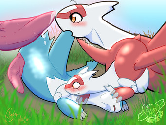 animal_genitalia animal_penis blush bodily_fluids claws dripping duo female feral feral_on_feral genital_fluids genitals leaking leaking_precum male male/female outside penis precum precum_drip precum_on_penis questionable_consent sex sleep_sex sleeping mateocorv nintendo pokemon generation_3_pokemon latias latios legendary_pokemon pokemon_(species) 4:3 absurd_res hi_res incest_(lore)