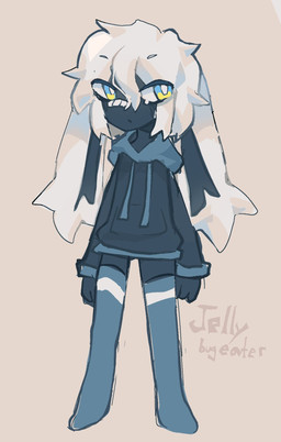 ambiguous_gender angry annoyed anthro bandage bandage_on_face bandage_on_nose black_body black_clothing black_fur black_hoodie black_inner_ear black_topwear blue_clothing blue_eyes blue_footwear blue_hood blue_socks bodily_fluids clothing eye_bags fluffy fluffy_hair footwear fur hair hoodie inner_ear_fluff male pupils socks solo standing tears topwear tuft white_ears white_hair white_pupils yellow_eyes jellybugeater lagomorph leporid mammal rabbit hi_res