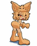 3_toes :3 butt chibi dancing fangs feet female fox_ears fox_tail fur furry_arms furry_legs hair looking_at_viewer looking_back looking_back_at_viewer nude open_:3 open_mouth open_smile orange_eyes rear_view shaking_butt short_hair simple_background smile solo tan_body tan_fur tan_hair teeth toes white_background yellow_sclera san_renard ragnarok_online moonlight_flower animal_humanoid canid canid_humanoid canine canine_humanoid fox_humanoid humanoid mammal mammal_humanoid 2020 animated full-length_portrait loop portrait short_playtime