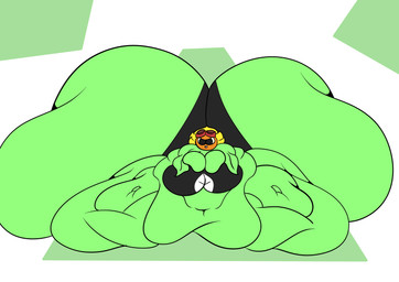 belly belly_overhang big_belly big_breasts big_butt black_clothing black_eyes black_panties black_topwear black_underwear blobby blonde_hair breast_squish breasts butt clothing eyewear eyewear_on_head fat_rolls female flower freckled_face freckles front_view goggles goggles_on_head green_background green_body hair hand_on_breast hand_on_own_breast huge_belly huge_breasts huge_butt huge_thighs hyper hyper_belly hyper_breasts hyper_butt hyper_thighs immobile morbidly_obese morbidly_obese_female morbidly_obese_humanoid navel not_furry obese obese_female obese_humanoid orange_face overweight overweight_female overweight_humanoid panties petal_hair petals plant pseudo_hair red_eyewear red_goggles simple_background sitting smile solo squish teeth thick_thighs tight_clothing topwear underwear white_background yellow_petals jarodoc1324 electronic_arts plants_vs._zombies plants_vs._zombies_heroes popcap_games solar_flare_(pvz) elemental_creature elemental_humanoid flora_fauna flower_creature humanoid plant_humanoid sunflower_(pvz) 2026 absurd_res colored digital_media_(artwork) flat_colors hi_res