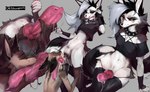 animal_genitalia animal_penis anthro balls black_nose bodily_fluids bottomless canine_genitalia canine_penis clothed clothing collar crossgender cum cum_drip cum_in_mouth cum_inside deep_throat dripping duo eyes_closed fellatio fingers ftm_crossgender fur genital_fluids genitals glistening glistening_body glistening_genitalia glistening_penis hair internal kneeling_oral_position knot knot_root knotting leaking_precum legwear looking_at_another looking_at_partner looking_at_viewer looking_down male midriff navel nude oral oral_penetration partially_clothed penetration penile penis pink_penis precum precum_drip precum_string presenting presenting_penis red_sclera sex simple_background skinny skinny_anthro skinny_male slim small_waist spiked_collar spikes submissive submissive_male tail thighs_together tongue topwear spaal helluva_boss mythology loona_(helluva_boss) canid canid_demon canine demon hellhound mammal mythological_canine mythological_creature 2025 absurd_res digital_media_(artwork) hi_res