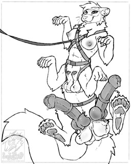 2_penises 4_balls 4_penises 6_fingers 6_toes animal_genitalia animal_penis balls bdsm big_penis bondage bound breasts diphallism equine_genitalia equine_penis erection feet fingers frontal_taur_balls frontal_taur_genitals frontal_taur_penis fully_sheathed genitals gynomorph half-erect harness horizontal_diphallism huge_penis hybrid_genitalia hybrid_penis hyper hyper_genitalia hyper_penis intersex knot knotted_equine_penis knotted_penis leash long_tail medial_ring multi_balls multi_genitalia multi_penis multi_sheath nipples pawpads paws penis polydactyly sheath smile smiling_at_viewer solo tail toes pecacheu scarlettwolf24 patch_(pecacheu) domestic_ferret mammal mustelid musteline taur true_musteline weasel 4:5 absurd_res hi_res monochrome herm_(lore)
