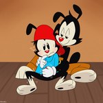 anthro black_body black_fur blush duo fur genitals handjob male male/male penile penis reach_around red_nose sex shota simple_background young young_anthro kuruko animaniacs animaniacs_(2020) warner_brothers wakko_warner yakko_warner inkblot mammal 1:1 hi_res brother_(lore) brothers_(lore) incest_(lore) sibling_(lore)