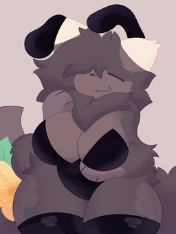 anthro big_breasts breasts brown_body brown_fur bunny_costume clothing costume fake_ears fake_rabbit_ears female flower fur huge_breasts leotard neck_tuft overweight overweight_anthro overweight_female plant solo thick_thighs tuft white_ears wide_hips xoankofis unknown_species 3:4 hi_res