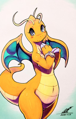 antennae_(anatomy) anthro blush blush_lines bracelet breasts claws eyelashes featureless_breasts featureless_crotch female grey_eyes horn jewelry looking_at_viewer membrane_(anatomy) membranous_wings navel orange_body simple_background smile smiling_at_viewer solo tail wings 025aki mythology nintendo pokemon dragon dragonite generation_1_pokemon mythological_creature mythological_scalie pokemon_(species) scalie 2025 absurd_res dated hi_res signature