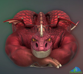 anthro ass_up barazoku big_butt bubble_butt butt crossed_arms front_view furrowed_eyebrows huge_butt lying male on_front red_body red_eyes red_scales scales simple_background smile smiling_at_viewer solo tail tan_body tan_scales wings yellow_eyes albalbalb giana_sisters mythology gurglewocky_(giana_sisters) dragon mythological_creature mythological_scalie scalie 2026 3d_(artwork) digital_media_(artwork) watermark