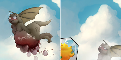 anthro belly belly_expansion big_belly blood bodily_fluids bursting colon egg expansion female flying gore inflation membrane_(anatomy) membranous_wings nude organs oviposition popping pregnant pregnant_anthro pregnant_female solo text vaginal_oviposition wings lazygartuz mythology dragon mythological_creature mythological_scalie scalie comic english_text hi_res