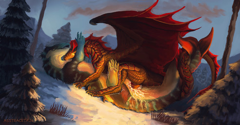 duo erection female female_penetrated feral feral_on_feral feral_penetrated feral_penetrating feral_penetrating_feral genitals long_neck male male/female male_penetrating male_penetrating_female membrane_(anatomy) membranous_wings penetration penis sex wings astraceta european_mythology mythology dragon mythological_creature mythological_scalie scalie western_dragon absurd_res hi_res