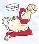 anthro anus arm_stockings balls beckoning big_butt bottomless butt christmas_clothing christmas_dress clothed clothing dress femboy genitals gesture holidays legwear male mistletoe neck_bell nipple_slip nipples penis perineum plant solo stockings teasing teasing_viewer teasing_with_butt batya tear_monster christmas finn_(itsjay) felid feline lion mammal pantherine hi_res