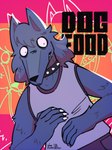 anthro choker clothing fur grey_body grey_fur jewelry male male_anthro neck_scar necklace shirt shoulder_length_hair solo tank_top text topwear worried adamphoebe conditional_dnp mythology dogfood_(adamphoebe) canid canine canis mammal mythological_canine mythological_creature werecanid werecanine werecreature werewolf wolf english_text hi_res