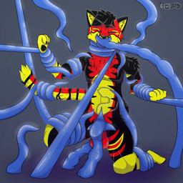 anal anal_penetration anthro bdsm belly bondage bound bulge fellatio male oral oral_penetration penetration penile sex solo stuck tentacle_in_ass tentacle_in_mouth tentacle_penetration tentacle_sex tentacles tentacles_around_arms tentacles_around_legs tentacles_everywhere tentacles_on_male trapped generat felid mammal pantherine tiger 1:1 hi_res
