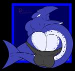 anthro big_bulge big_butt bulge butt clothing male muscular muscular_anthro muscular_male rear_view solo underwear darius_leodragon duke_nauticus fish mammal marine shark alpha_channel hi_res