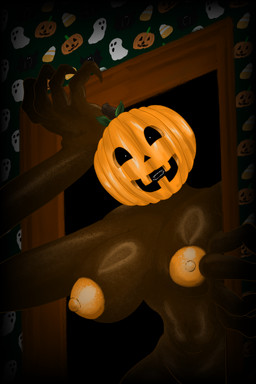 areola bat_decoration big_areola big_breasts black_body breasts candy decoration dessert female food for_a_head ghost_decoration halloween_decoration jack-o'-lantern looking_at_viewer nipples not_furry orange_areola orange_nipples pumpkin_head smile solo axelkirby kandy_(axelkirby) food_creature humanoid living_candy monster object_head 2:3 absurd_res digital_media_(artwork) hi_res