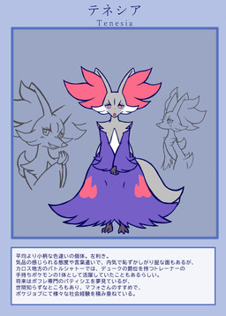 ambiguous_anthro ambiguous_gender anthro biped blush cute_fangs eyelashes fangs front_view hands_together looking_at_viewer open_mouth open_smile side_view simple_background smile snout solo standing teeth text text_box gd-058 nintendo pokemon tenesia_(gd-058) canid delphox generation_6_pokemon mammal pokemon_(species) shiny_pokemon 2024 absurd_res aliasing binary_drawing bust_portrait character_name digital_drawing_(artwork) digital_media_(artwork) full-length_portrait half-length_portrait hi_res japanese_description japanese_text model_sheet portrait translated translated_description unavailable_at_source female_(lore)